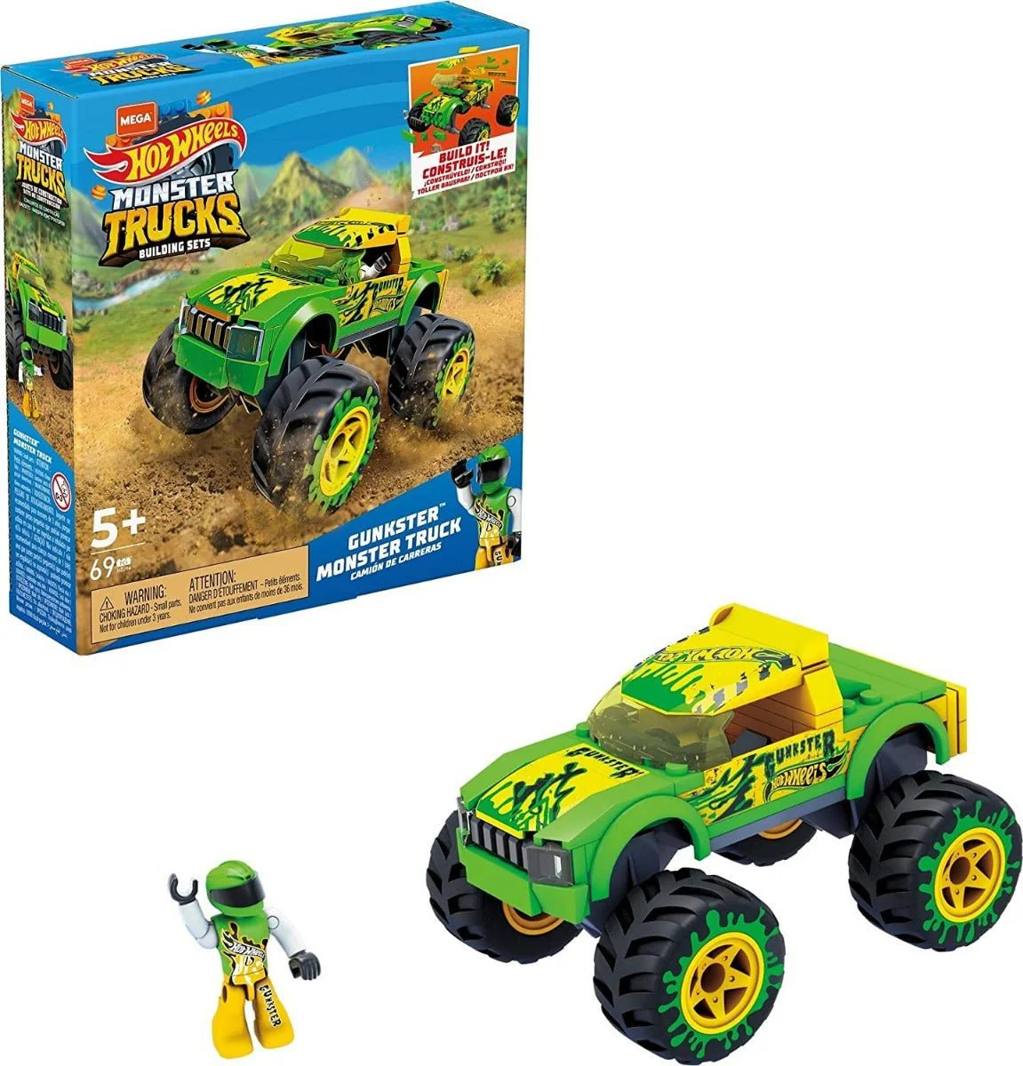 Mega Brands Hot Wheels Gunkster Monster Truck HDJ94