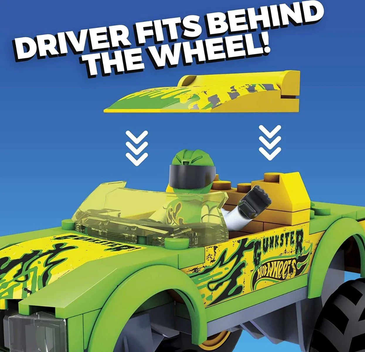 Mega Brands Hot Wheels Gunkster Monster Truck HDJ94 - Image 4