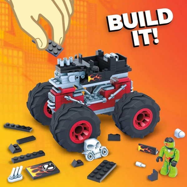 Mega Construx Hot Wheels Bone Shaker Monster Truck GVM27 - Image 3