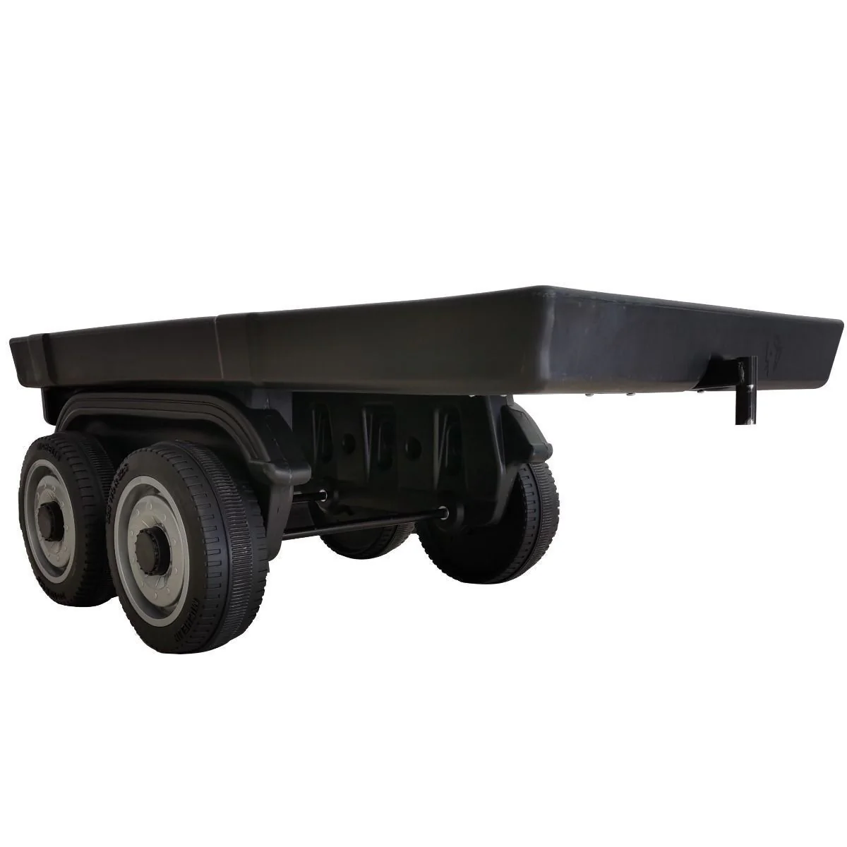 Megastar 12V Clunker Truck With Back Trailer Rubber Tyres & Leather Seats White 2020 - Image 4
