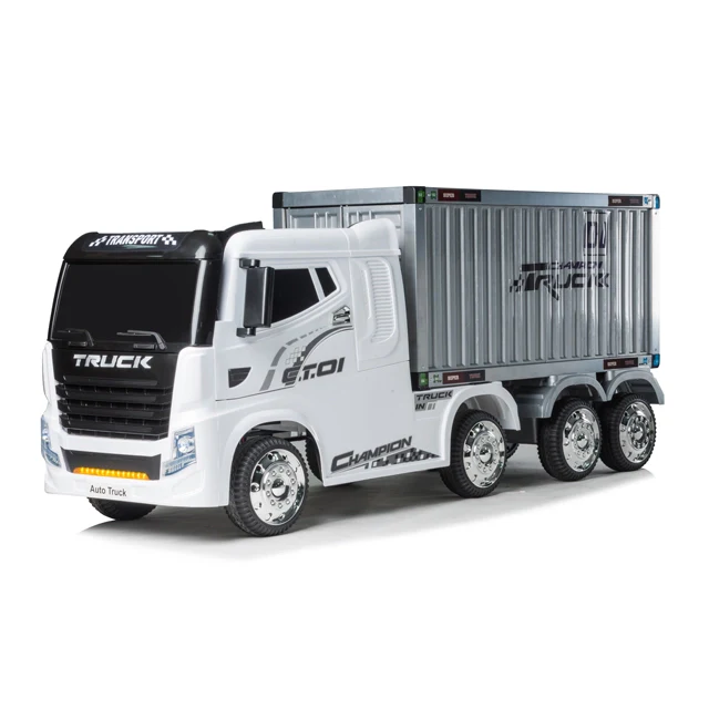 Megastar Battery Towing Container Ride On Truck White JJ2011