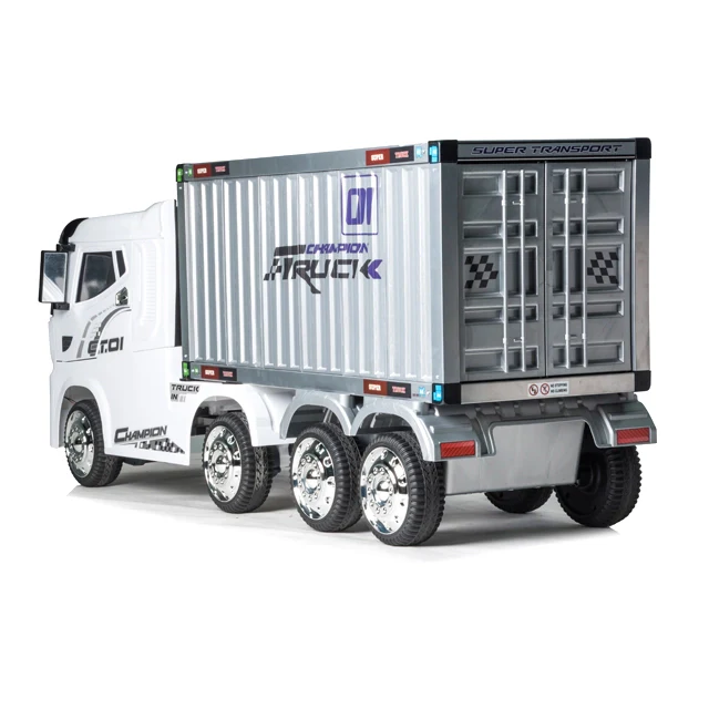 Megastar Battery Towing Container Ride On Truck White JJ2011 - Image 3