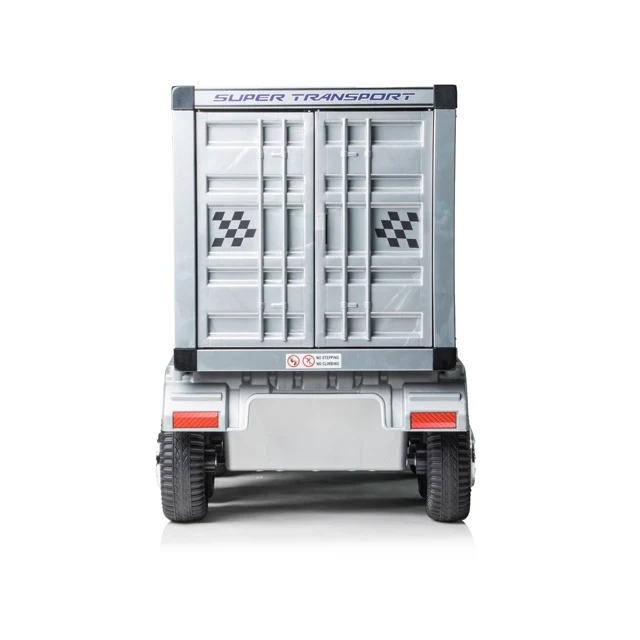 Megastar Battery Towing Container Ride On Truck White JJ2011 - Image 4