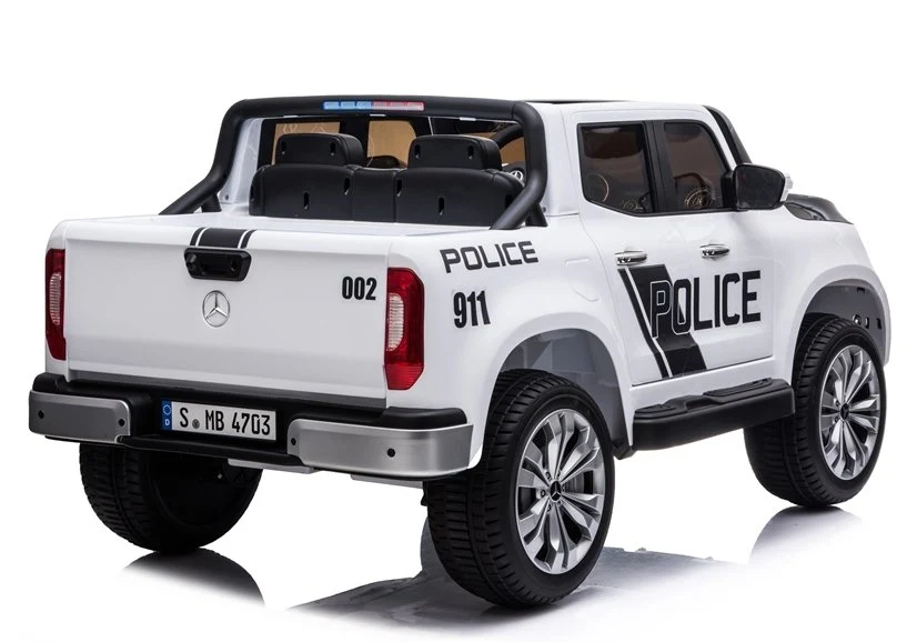 Megastar Licensed Ride On Mercedes Benz Police Car White 606J - Image 4