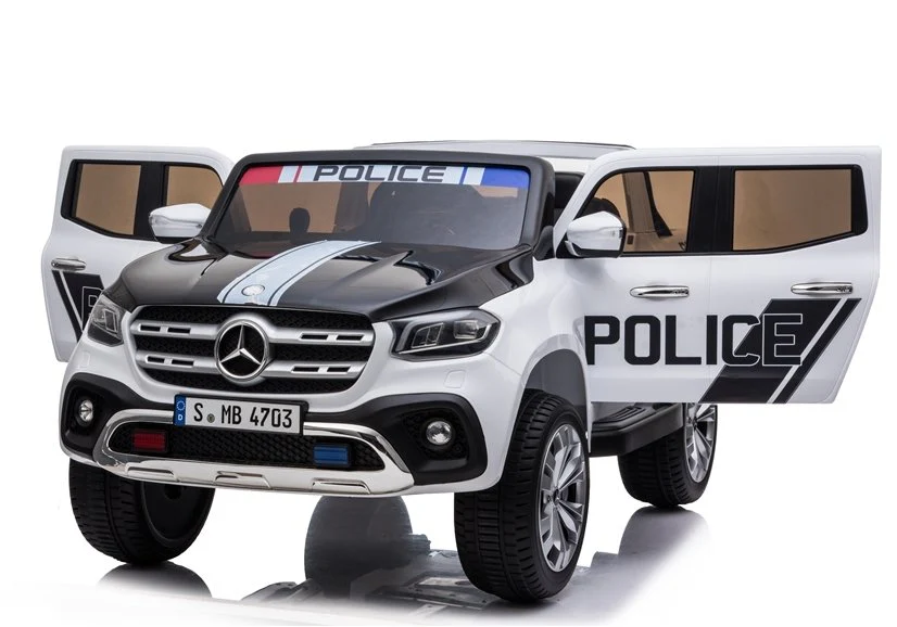 Megastar Licensed Ride On Mercedes Benz Police Car White 606J - Image 6