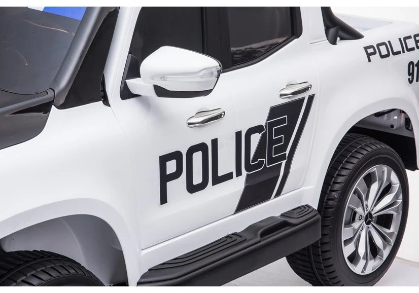 Megastar Licensed Ride On Mercedes Benz Police Car White 606J - Image 7