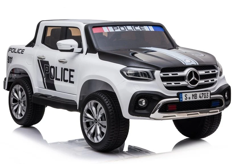 Megastar Licensed Ride On Mercedes Benz Police Car White 606J - Image 9