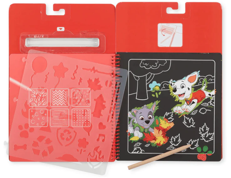 Melissa & Doug Paw Patrol Scratch Art Pad - Marshall - Image 2