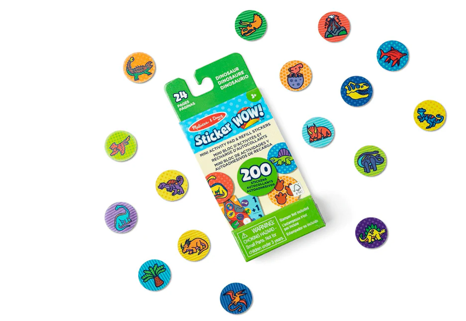 Melissa & Doug Sticker Wow Mini Activity Pad with Refill Stickers Dinosaur MD50298 - Image 2
