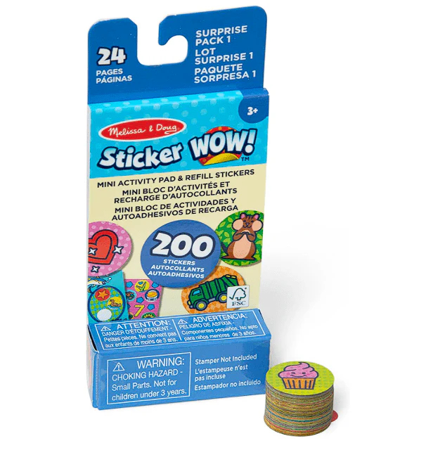 Melissa & Doug Sticker Wow Mini Activity Pad With Refill Stickers Surprise Pack MD50299