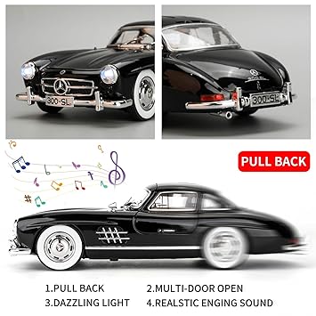Mercedes Benz 300 SL Pullback Diecast Car 1900-263 79 - Image 2