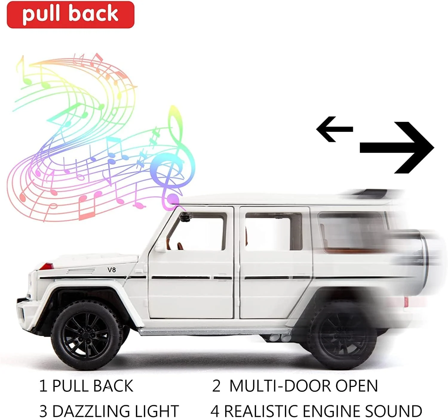 Pullback Diecast Car Mercedez-Benz AMG G63 53522-28A - Image 3