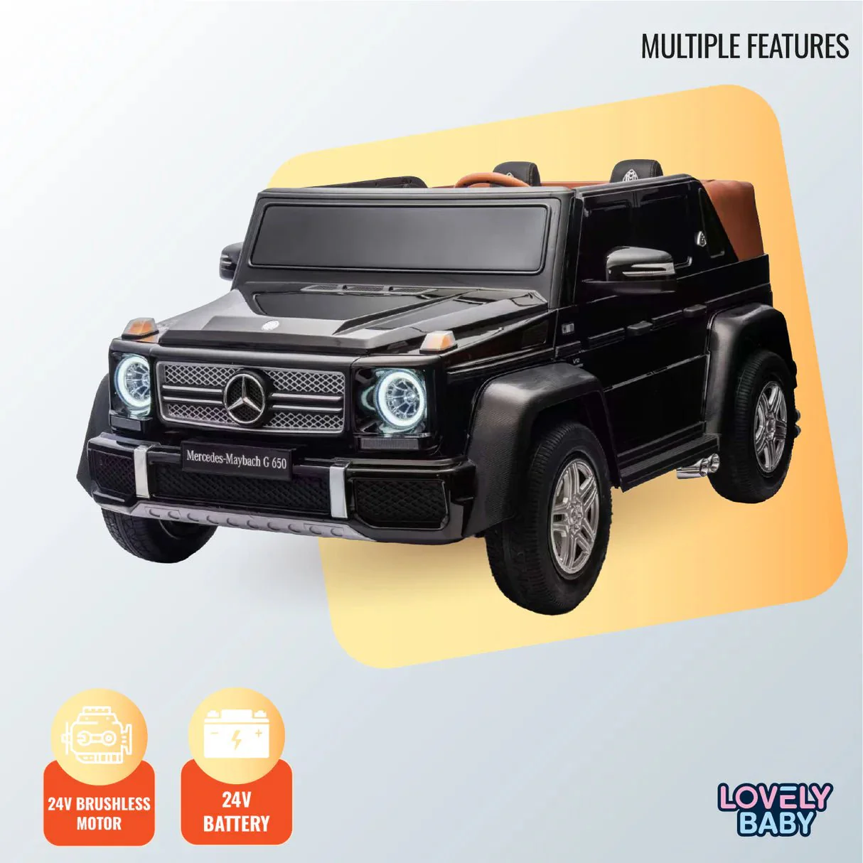 Mercedes-Maybach G650 Ride On 12V/4M Black A1000 - Image 4