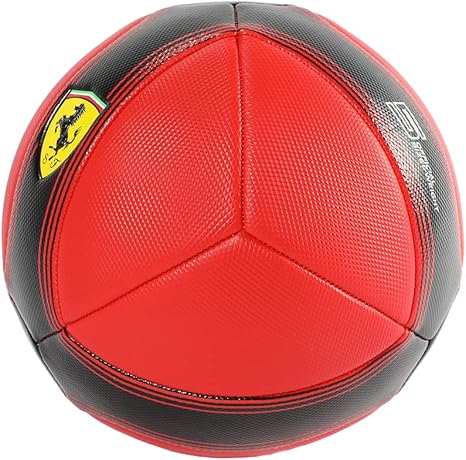 Mesuca Ferrari 5 Machine Sewing Soccer Ball Black Red F661 - Image 3