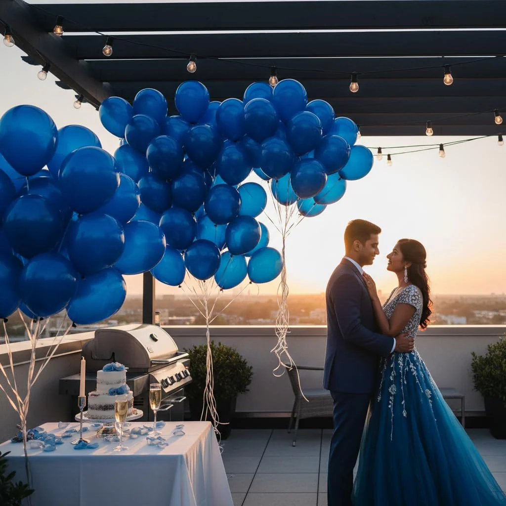 METALLIC BALLOON BLUE 18299 - Image 3