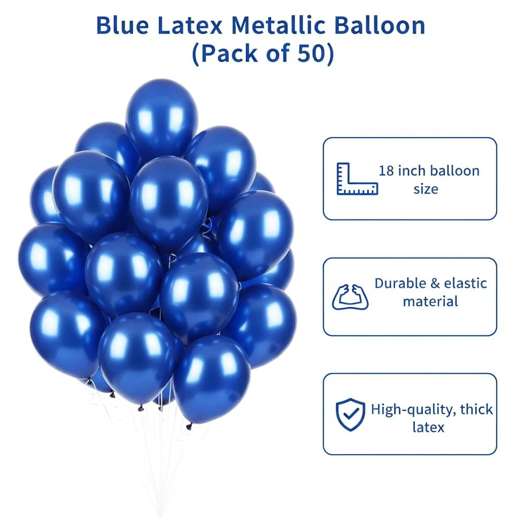 METALLIC BALLOON BLUE 18299 - Image 9