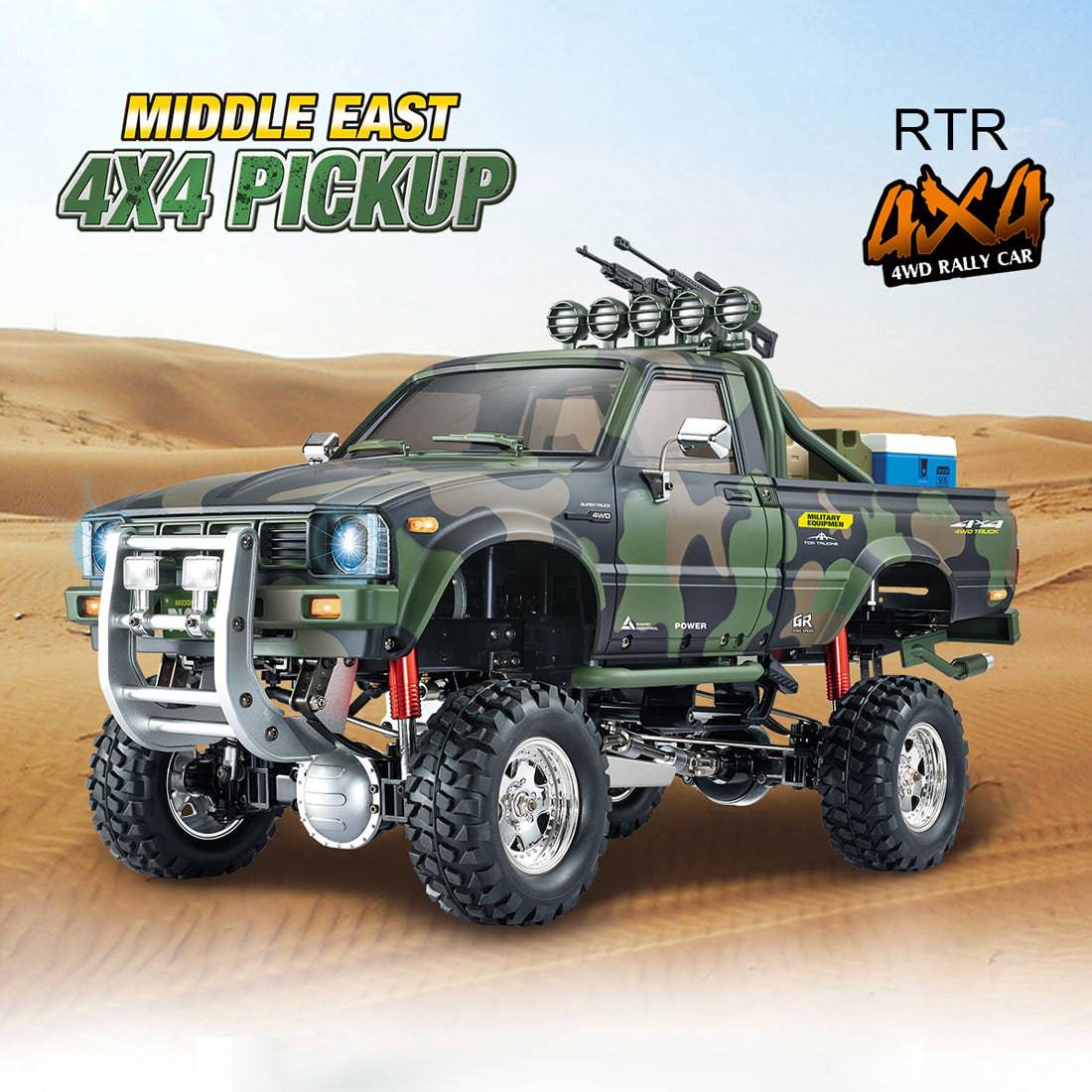 Middle East 4x4 Pickup 4WD Rally RC Car Military 1:10 - Image 2