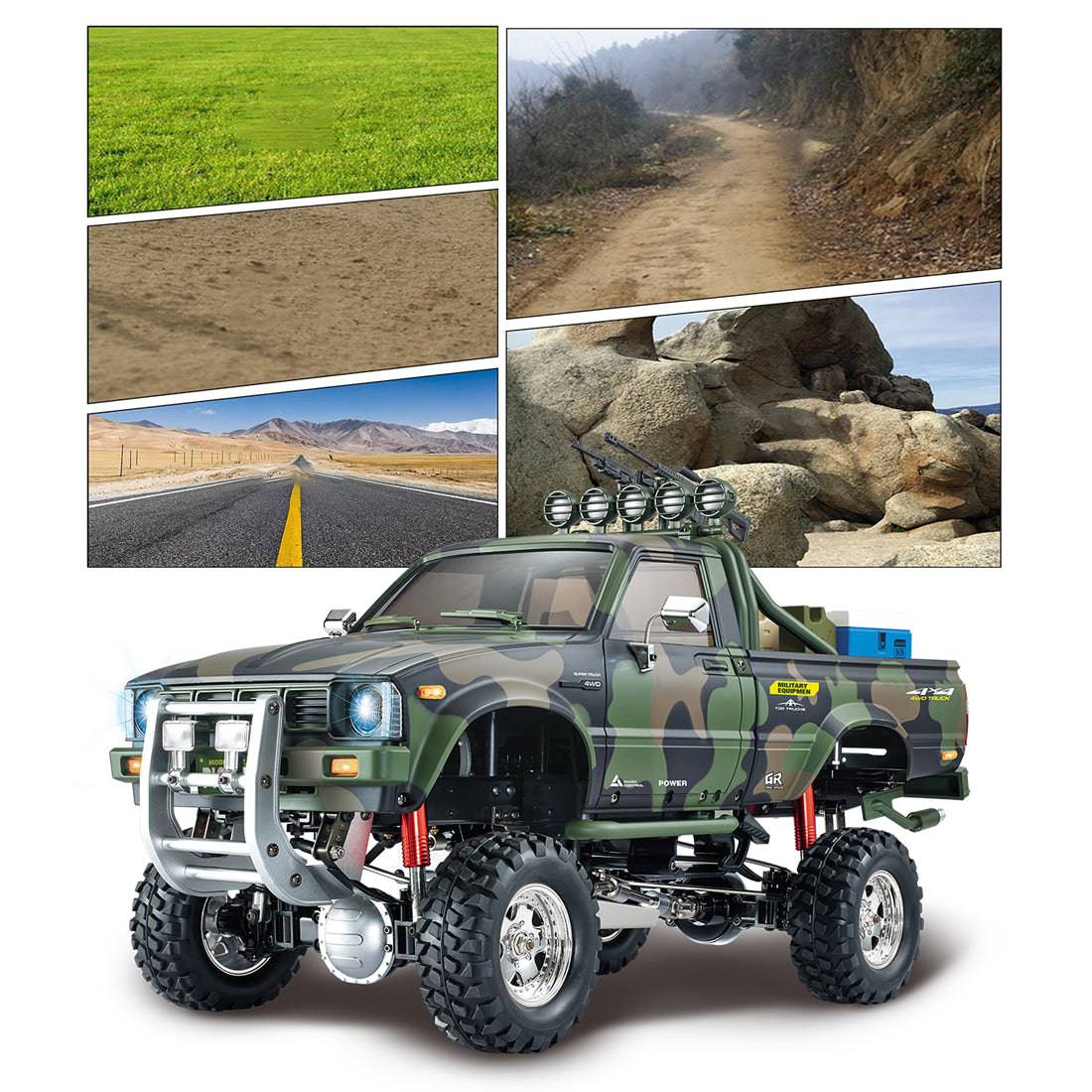 Middle East 4x4 Pickup 4WD Rally RC Car Military 1:10 - Image 6