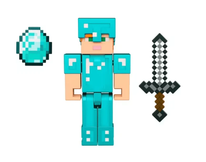 Minecraft Alex in Diamonds Armor Action Figure - Image 3