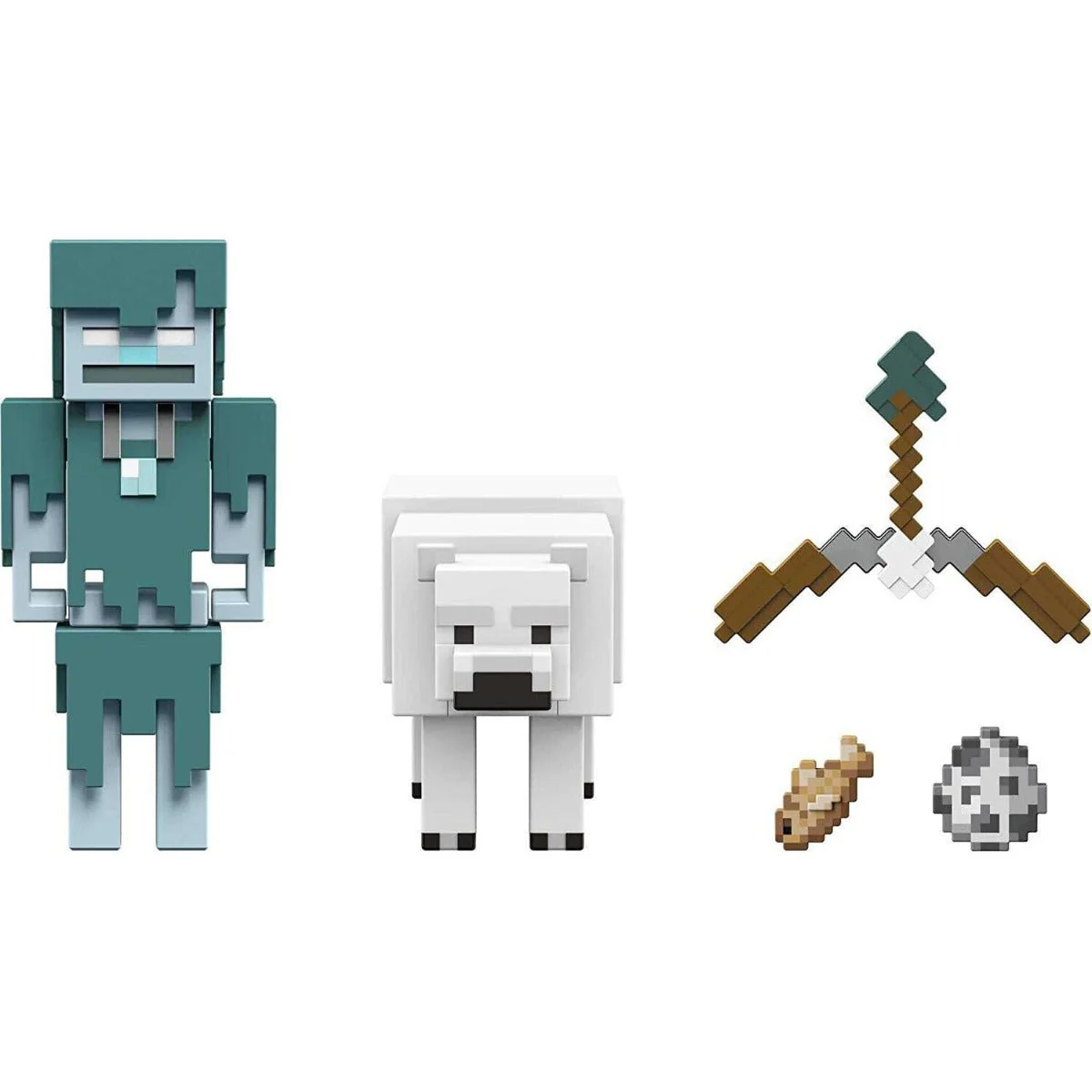Minecraft Craft-A-Block Action Figure - Stray Vs Polar Bear HGN28/GTT53 - Image 2