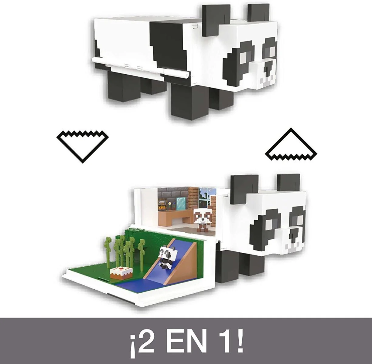 Minecraft Mob Head Minis Panda Playhouse Set HLL25 - Image 7