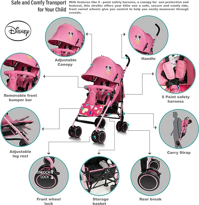 Minnie Buggy Stroller B818B - Image 7