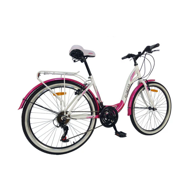 Mogoo Floress Cruiser 21 Speed 26 Inch Bicycle Pink - Image 2