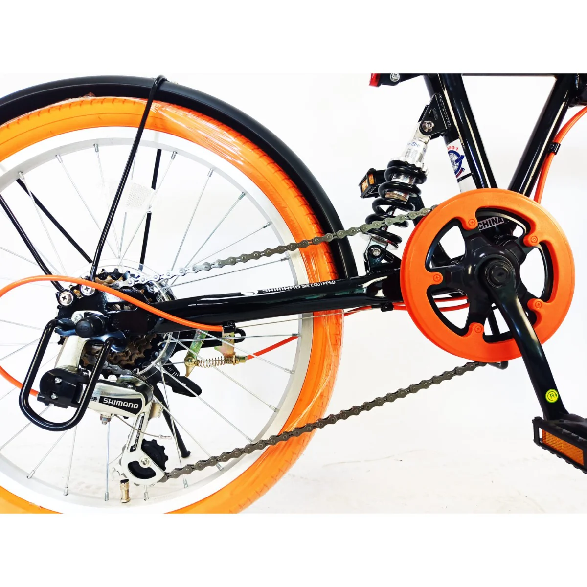 Mogoo Siafei 6 Speed Folding Bike 20 Inch Black - Image 4