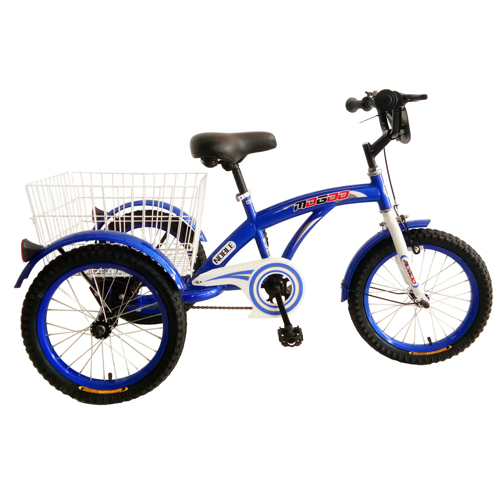 Mogoo Tricycle 16 Inches with Basket (Blue)