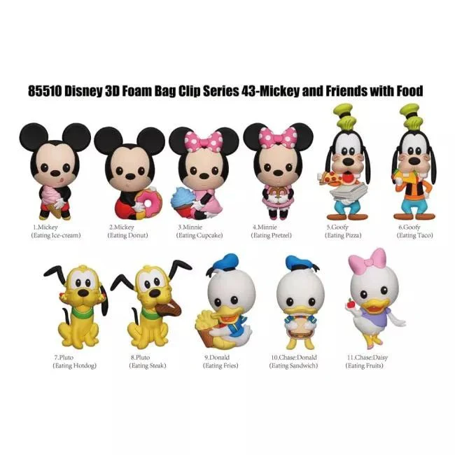 Monogram: Disney 3D Foam Bag Clip - Mickey & Friends with Food Series-43 MN85510 - Image 3