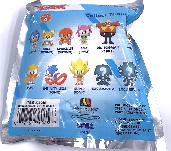 Monogram: Sonic 3D Foam Bag Clip, Series-4 MN36065 - Image 6