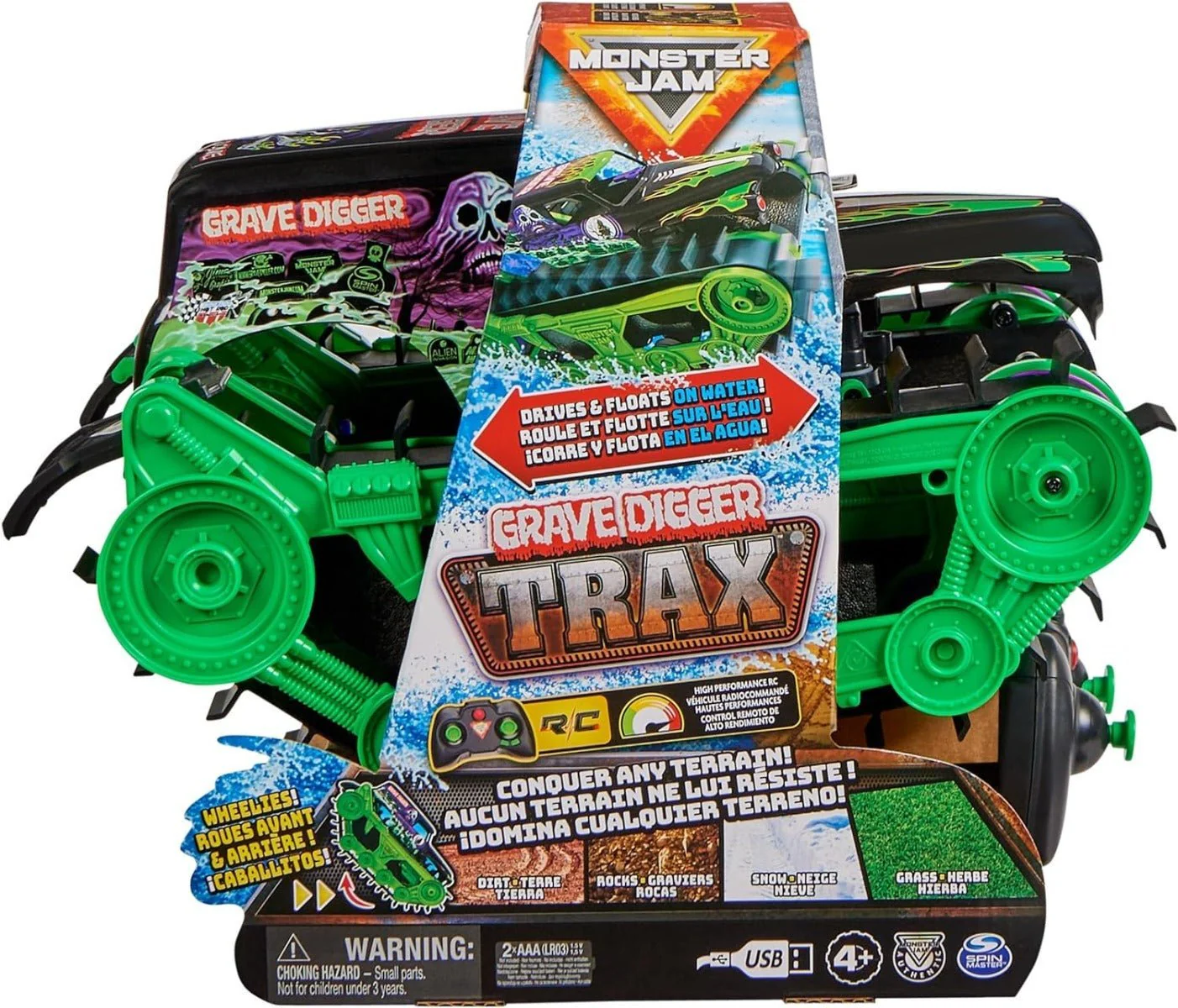 Monster Jam 1:15 RC Grave Digger Trax 6067880 - Image 2