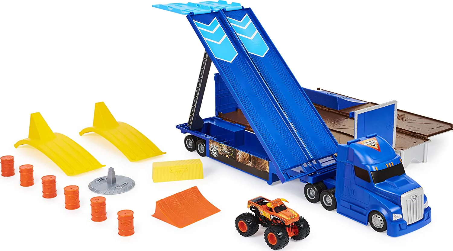 Monster Jam 1:64 2-in-1 Transforming Hauler Playset 6058258 - Image 6