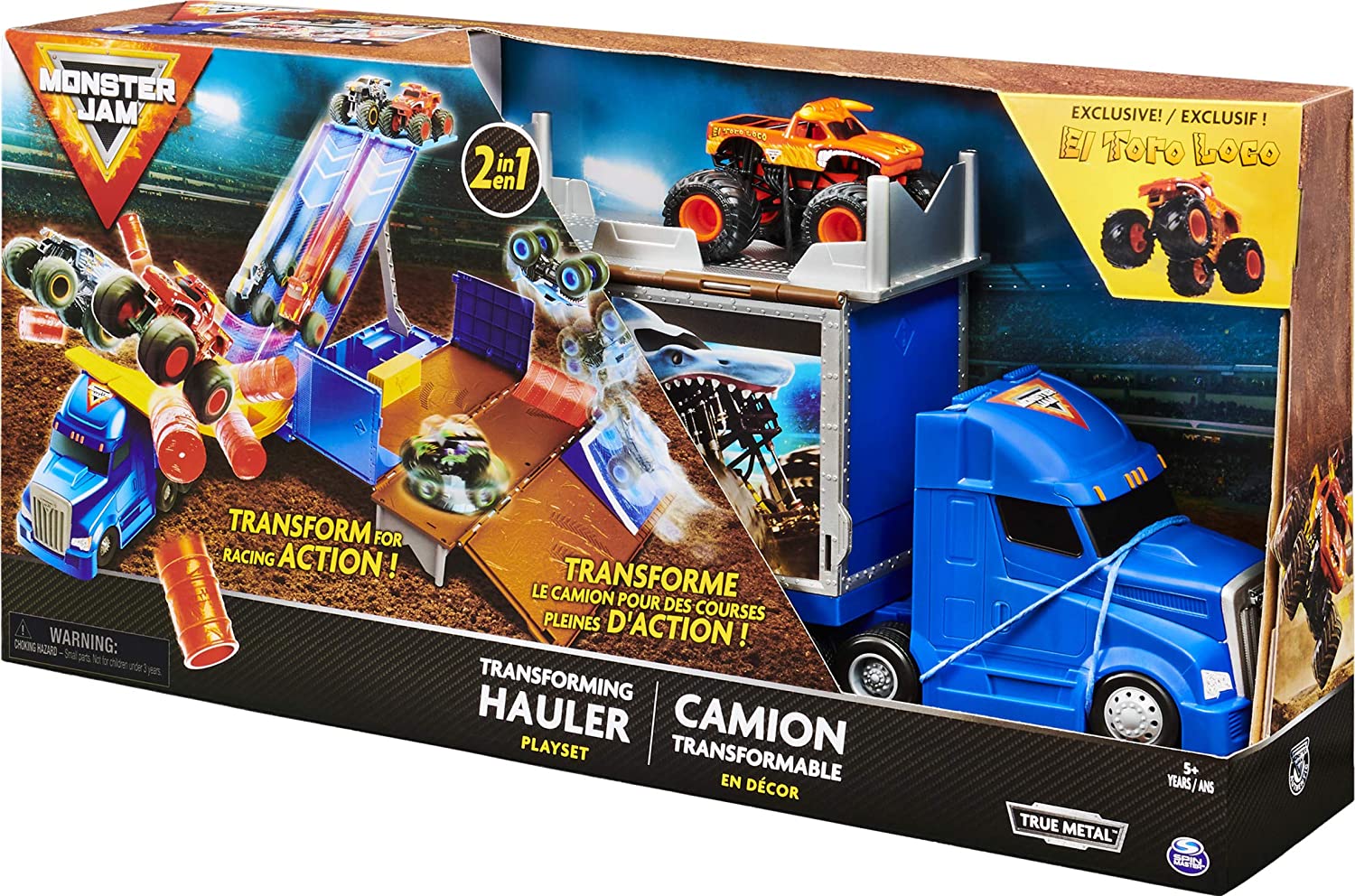 Monster Jam 1:64 2-in-1 Transforming Hauler Playset 6058258 - Image 7