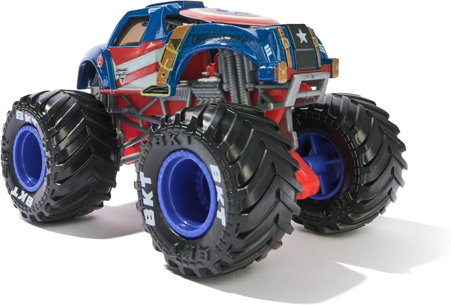 Monster Jam Marvel Vehicles 1:64 Scale 2-Pack Captain America vs Winter Soldier 6071947 - Image 3