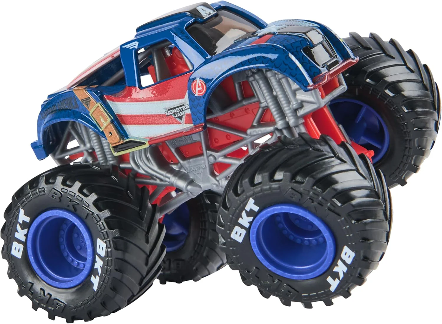 Monster Jam Marvel Vehicles 1:64 Scale 2-Pack Captain America vs Winter Soldier 6071947 - Image 5