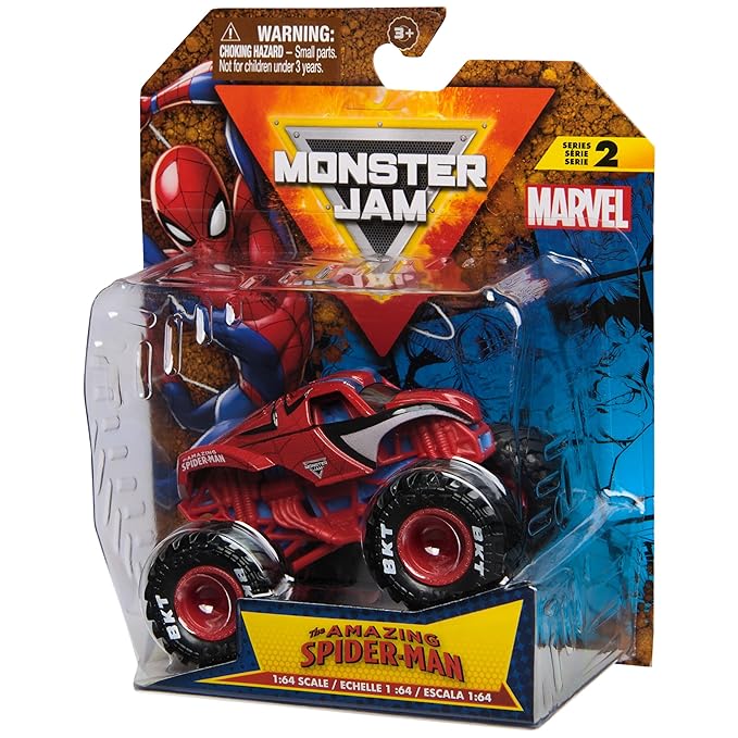 Monster Jam Marvel Vehicles 1:64 Scale Spiderman 6074263 - Image 3