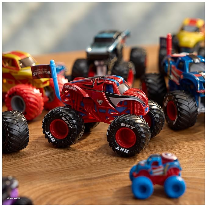 Monster Jam Marvel Vehicles 1:64 Scale Spiderman 6074263 - Image 7