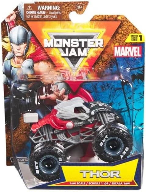 Monster Jam Marvel Vehicles 1:64 Scale Thor 6074265 - Image 2