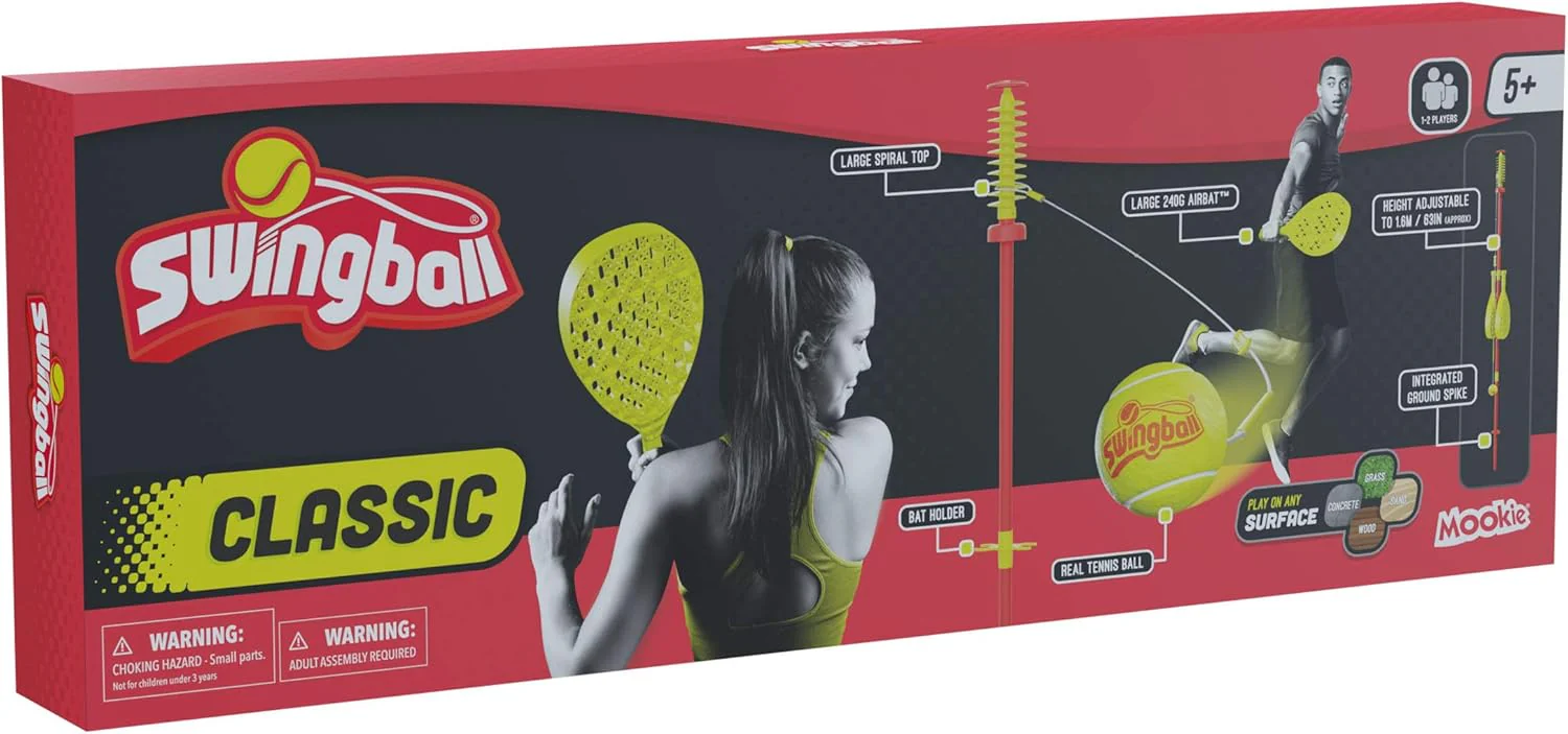 Mookie Swingball Classic With Two Airbats And Real Tennis Ball 1.65m 7282
