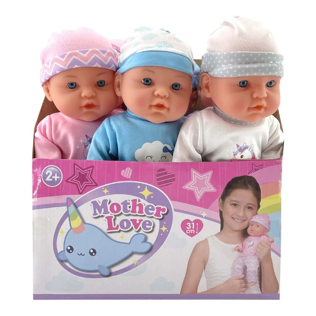 Mother Love Soft Baby Doll Asstd. 31cm 8820
