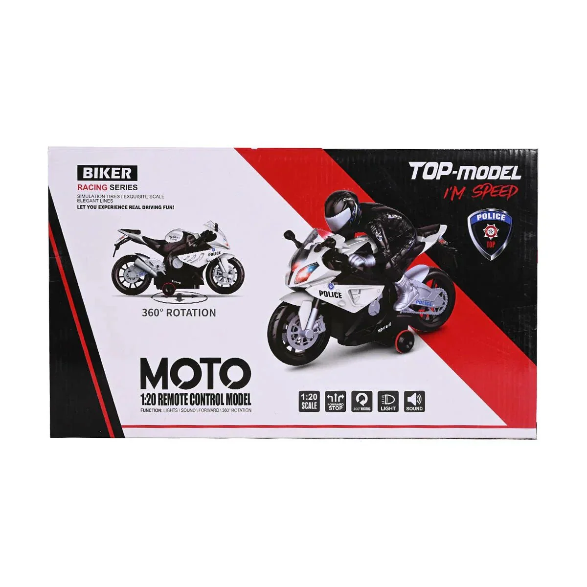 Moto Police Remote Controlled Motor Bike 1:20 Scale - Image 2