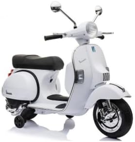 Moto Vespa Motorcycle Ride On White JMB9001