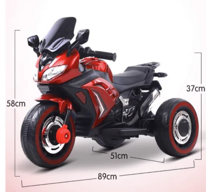 Motor Bike Three Wheeled Ride On Red Y-MB2558/R1142 - Image 2
