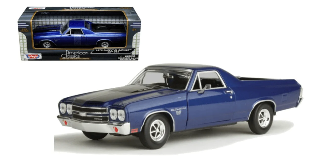 Motor Max 1970 Chevy El Camino SS 396 Blue 1:24 Series 79347