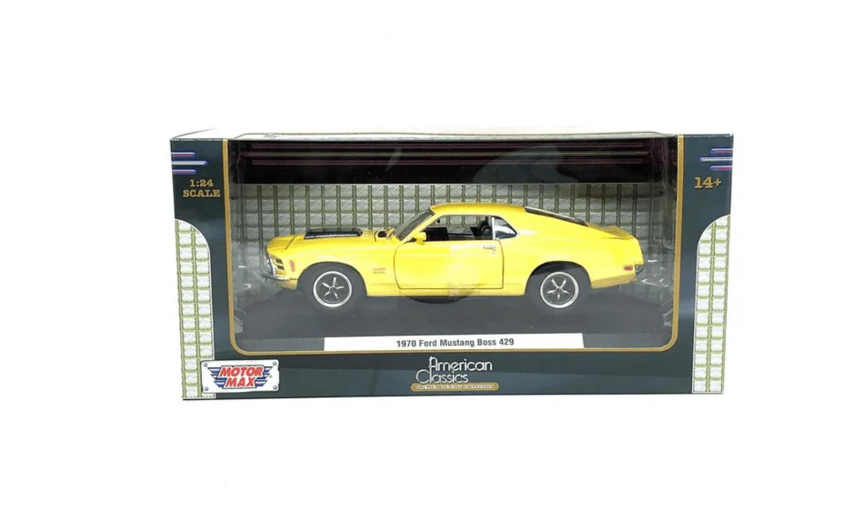 Motor Max 1970 Ford Mustang Boss 429 Yellow 1:24 Series 73303 - Image 2