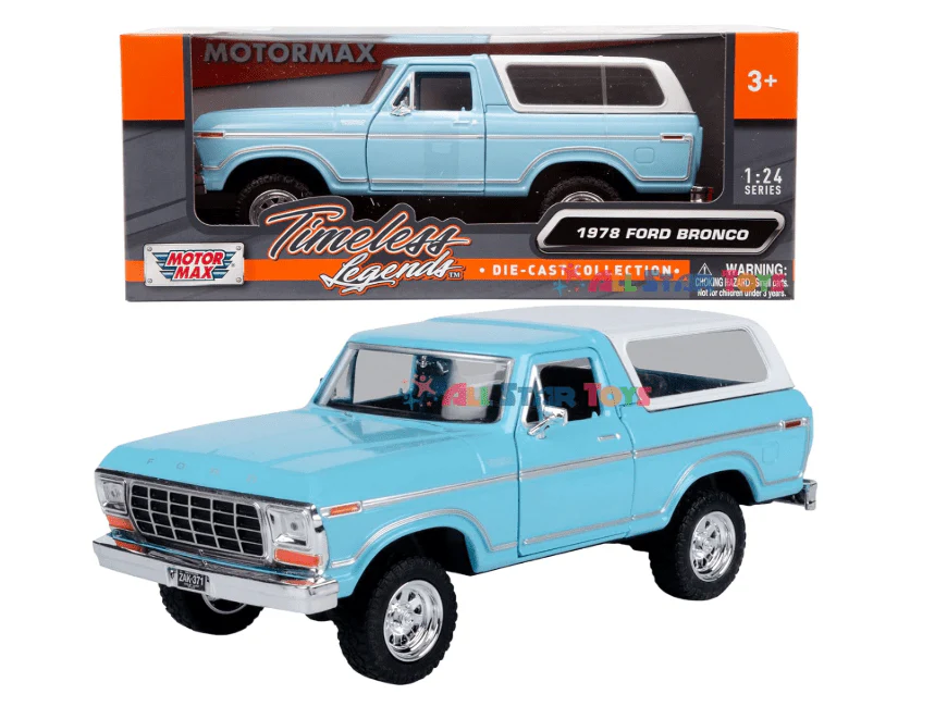 Motor Max 1978 Ford Bronco Blue 1:24 Series 79373