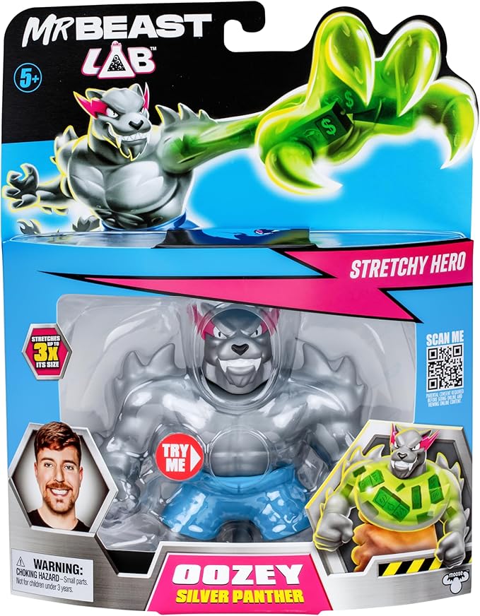 MrBeast Lab Stretchy Hero Silver Panther 24771