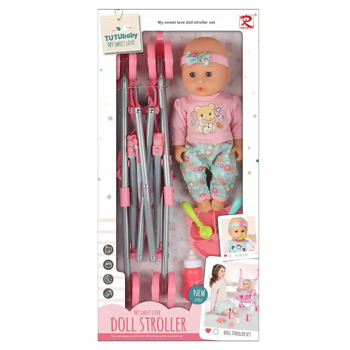 My Sweet Love Doll With Stroller 85869