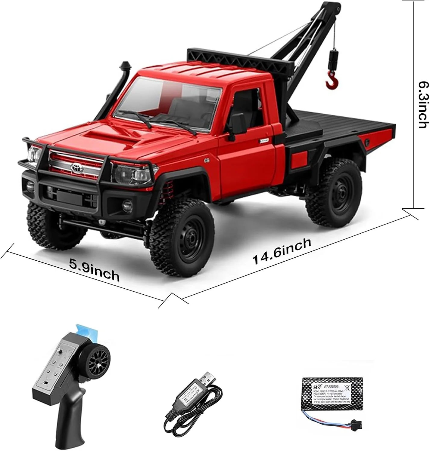 MyToys Toyota Land Cruiser RC Crane 4x4 1:12 Scale Asstd. MN-82T